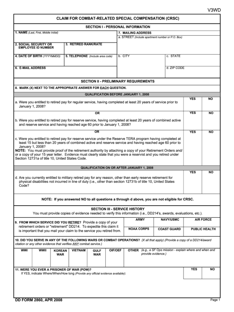 Dd Form 2860 Fillable 2022 Fillable Form 2023