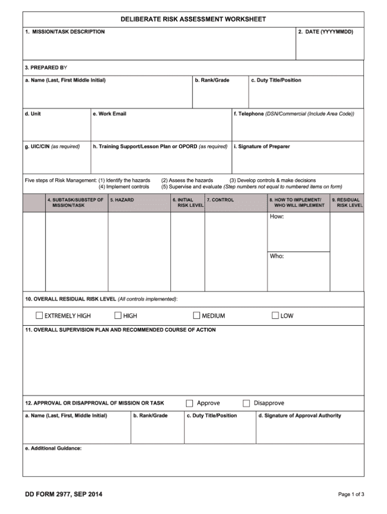 Dd Form 2977 Fillable Army Pubs Fillable Form 2024