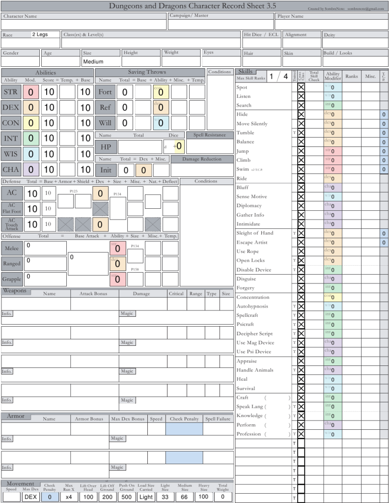 Dnd Character Sheet Form Fillable Pdf 2024 - Rey Florida