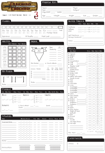 Dungeons And Dragons 3.5 Character Sheet PDF Fillable - Fillable Form 2025
