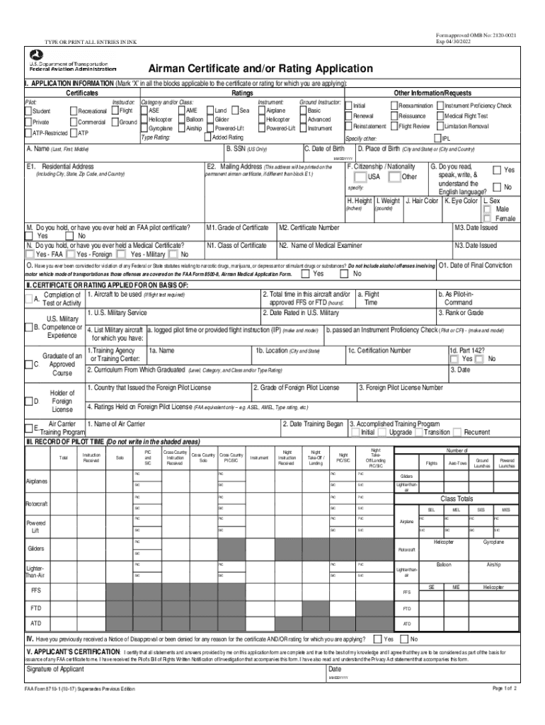 Faa 8710 1 Fillable Form Fillable Form 2024