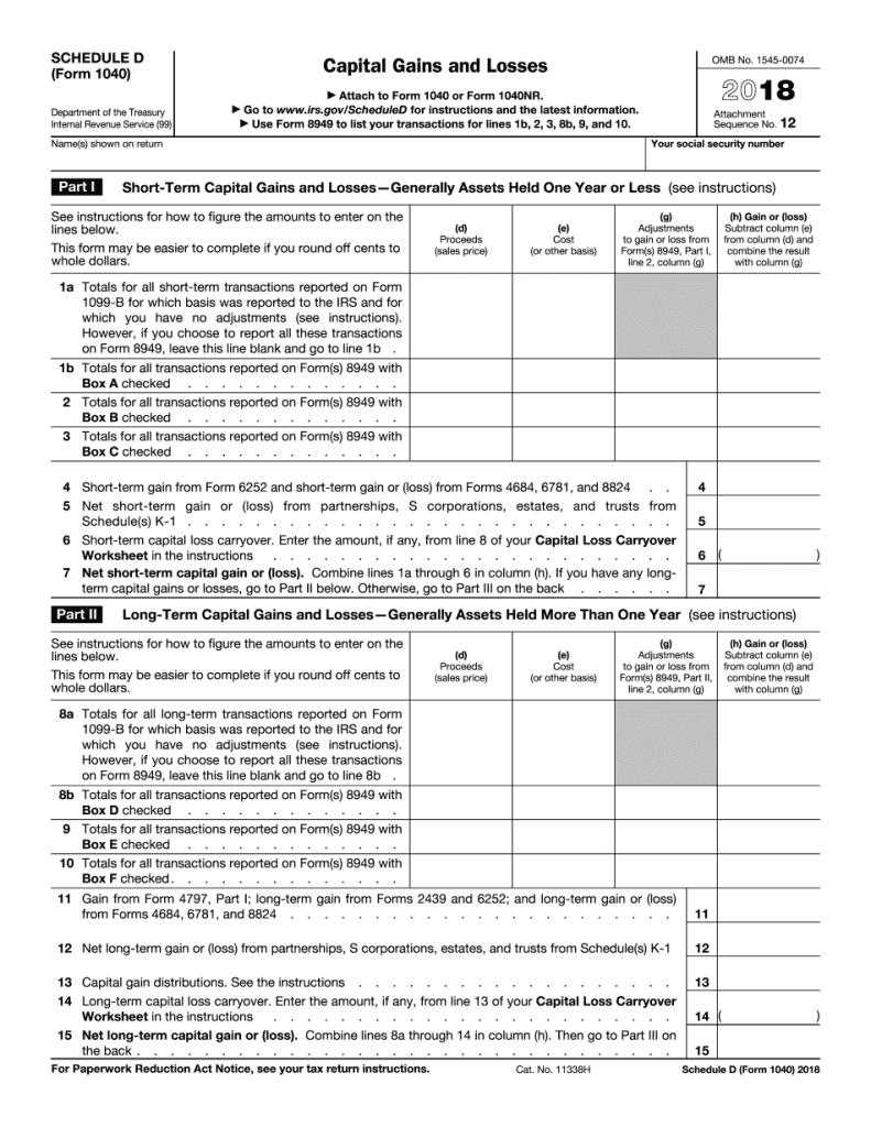 Fillable An D Printable Form 1040