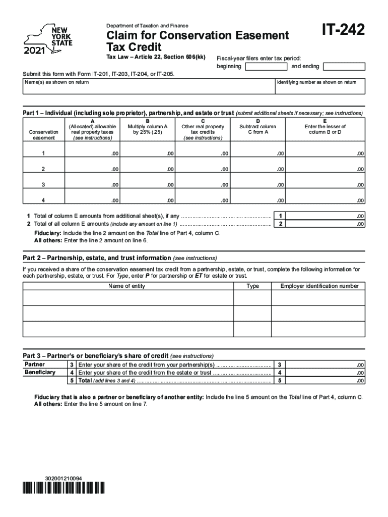 2022 Ny It 242 Fillable