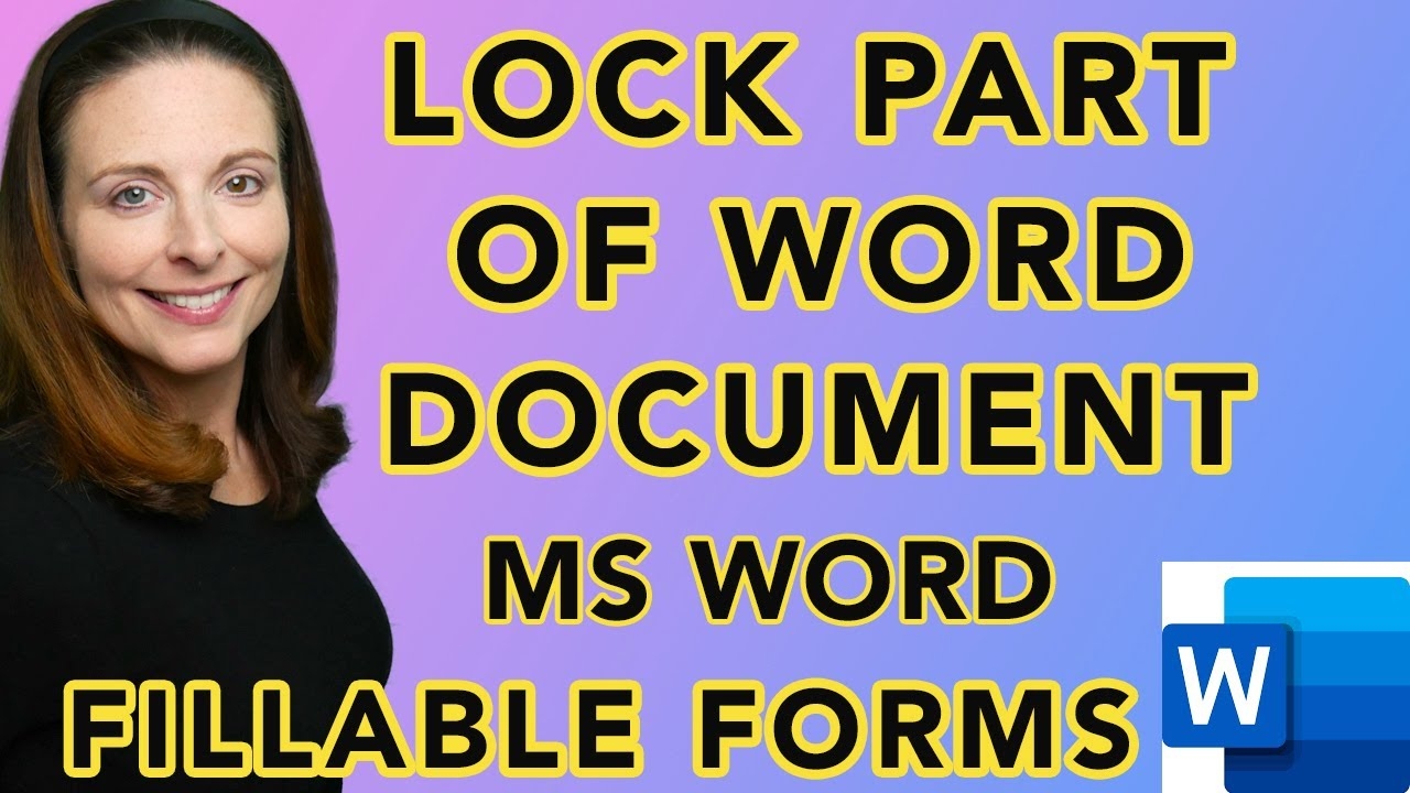 Can I Lock A Word Fillable Form