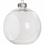 Clear Christmas Ball Fillable Ornaments With Flat Bottom