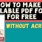 Create A Fillable PDF With Out Adobe