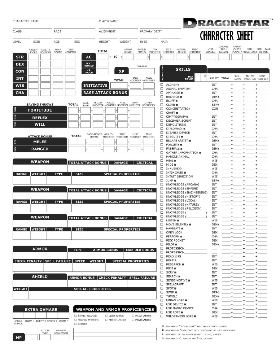 D D 3.5 Character Sheet Fillable - Fillable Form 2023