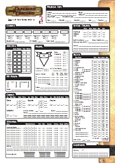 D&d 3.5 Character Sheet Form Fillable