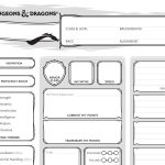 Dungeons And Dragons Fillable Character Sheets 5e