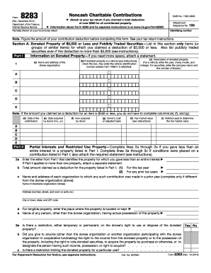 Fillable And Printable 8283 Irs Form