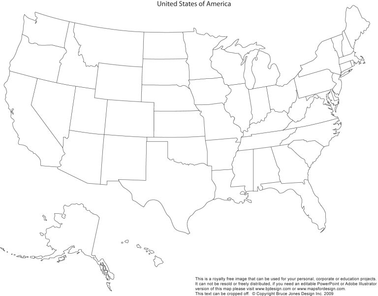 Fillable Blank Map Of The United States - Fillable Form 2023