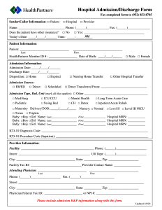 Fillable Hospital Discharge Papers With Hospital Logo - Fillable Form 2023