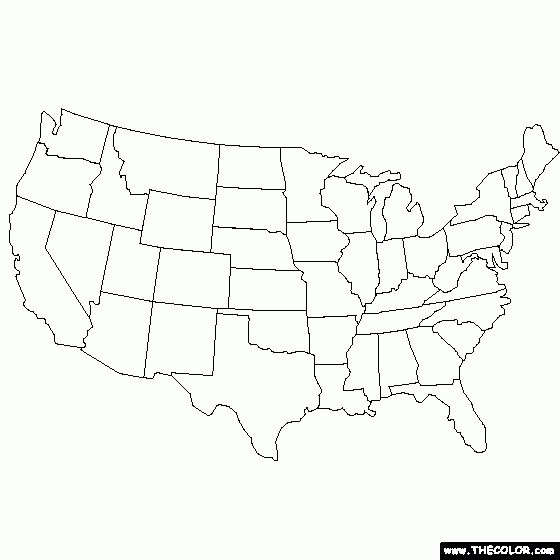 Fillable Map Of The United States