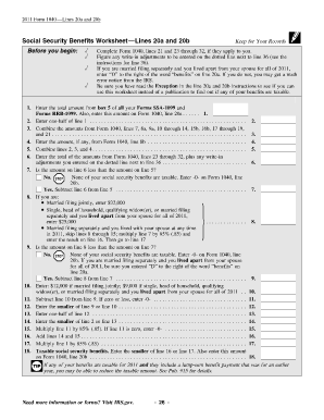 Fillable Social Security Benefits Worksheet Fillable Form 2024