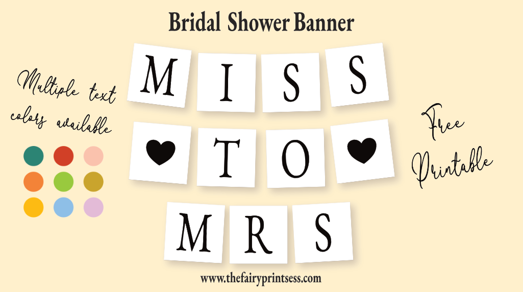 Free Bridal Shower Printable Decorations