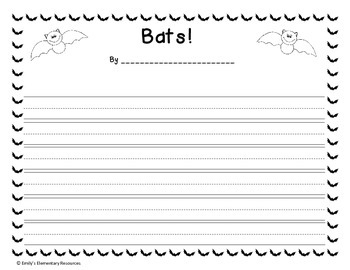 Free Printable Bat Writing Paper