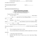 Free Printable Divorce Forms Kansas