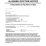 Free Printable Eviction Notice Alabama