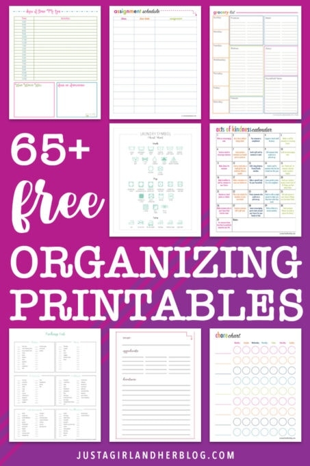 Free Printable Forms For Organizing