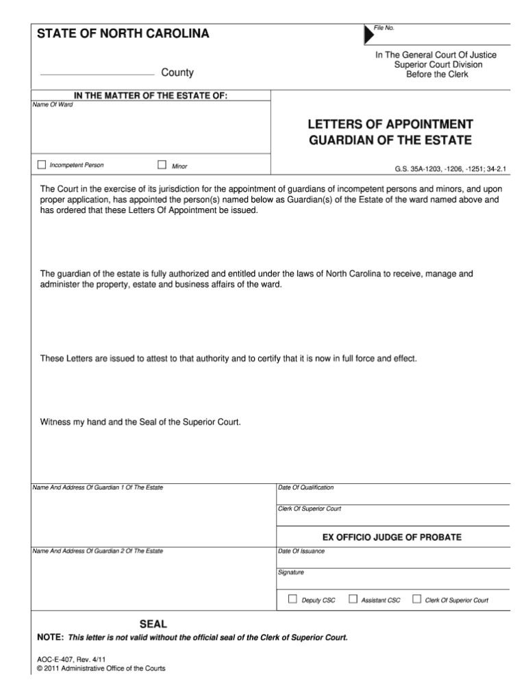 Free Printable Guardianship Forms Nc Fillable Form 2023