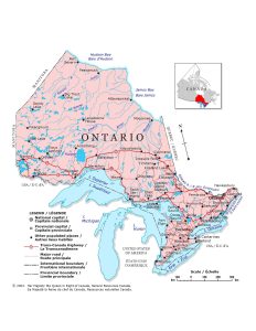 Free Printable Map Of Ontario - Fillable Form 2024