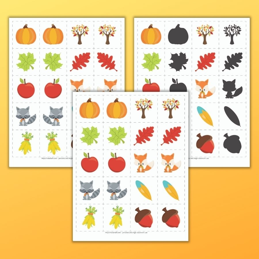 Free Printable Matching Cards Fillable Form 2023