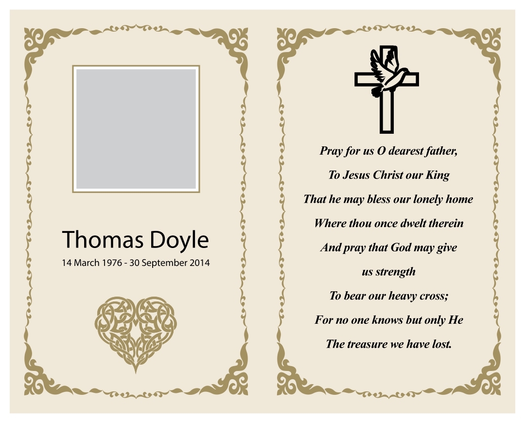 Free Printable Memorial Card Template