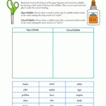 Free Printable Open And Closed Syllable Worksheets