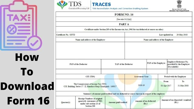 How To Download Form 16 By Taxpayer