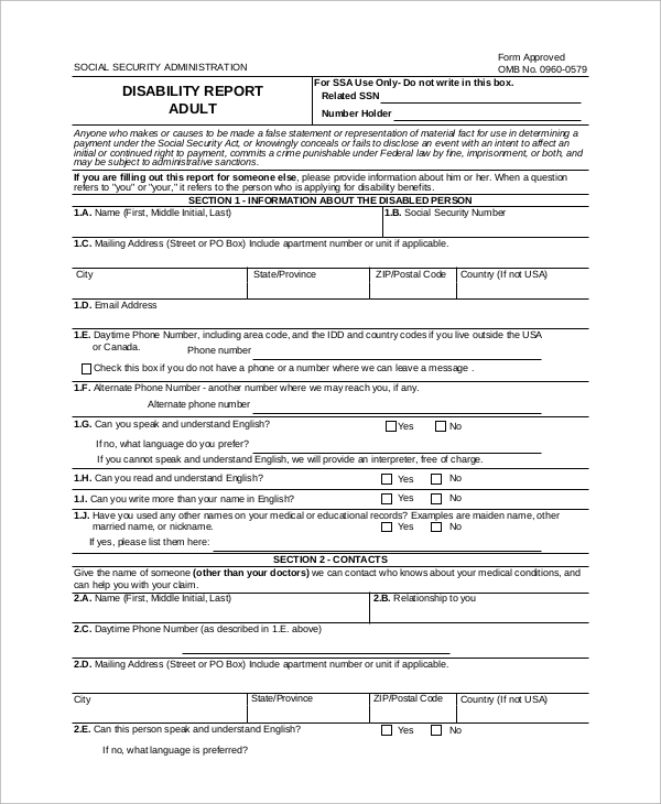 How To Fill Out Forms For Social Security Disability