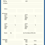 Print Blank Resume Form