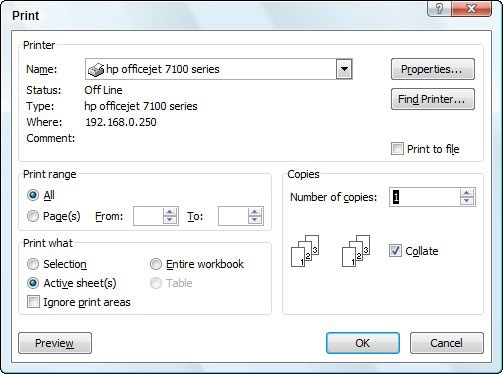 Print Format In Excel 2007
