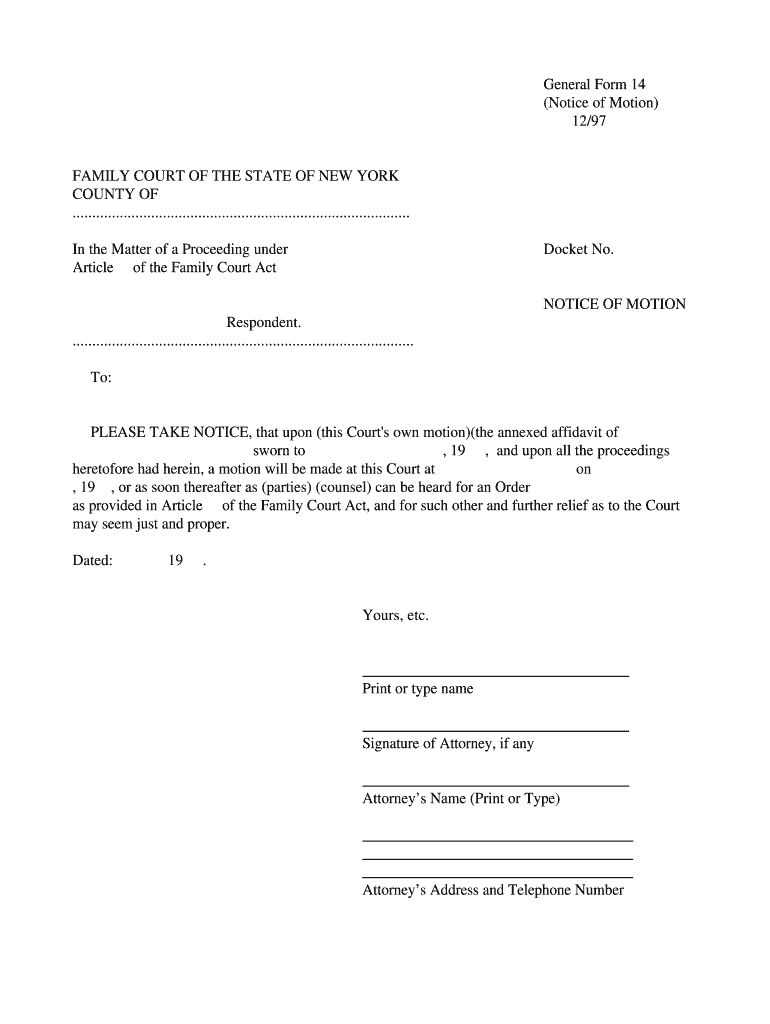 Printable Blank Court Forms