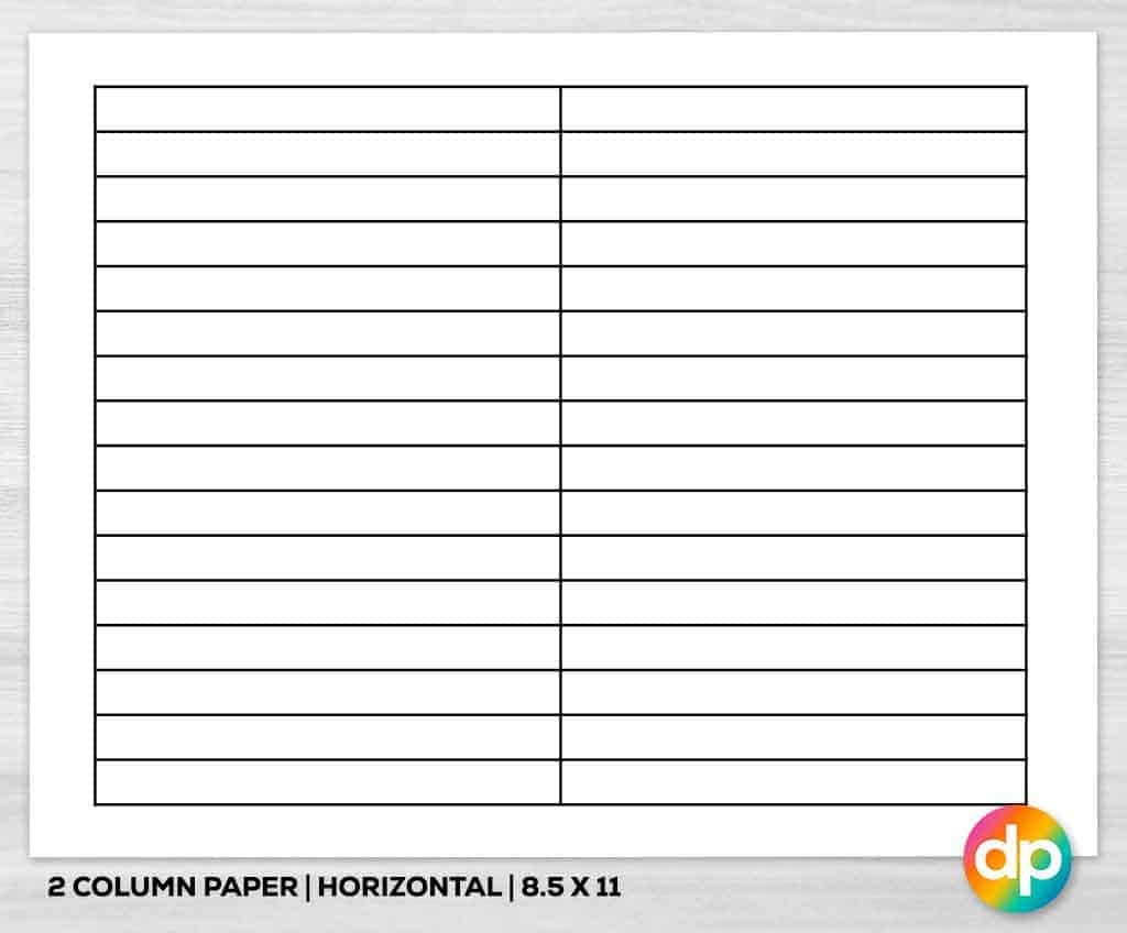 Printable Blank Forms Columns