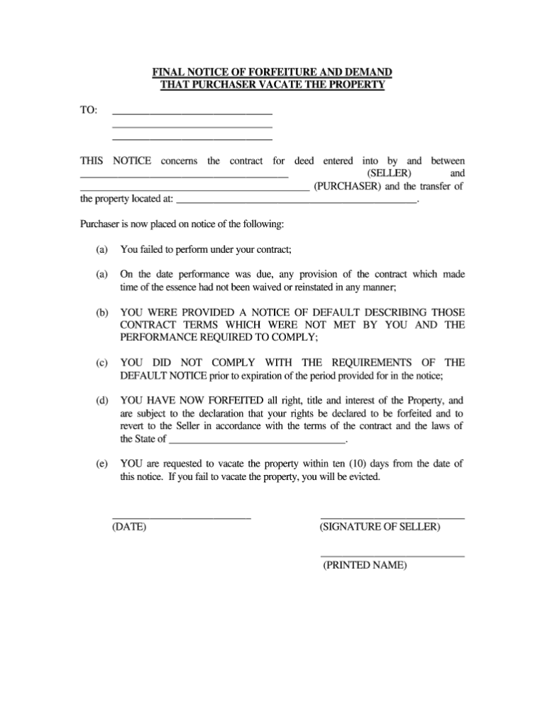 Printable Blank Property Deed Form - Fillable Form 2025