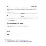Printable Blank Proxy Form Template