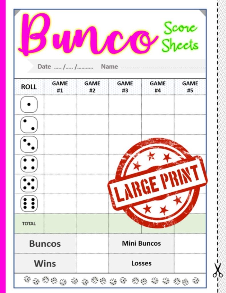 Printable Bunco Score Sheet Fillable Form 2023