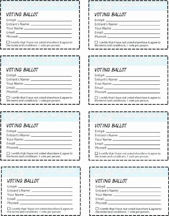 Printable Contest Entry Form Template