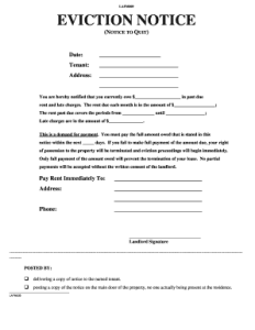 Printable Eviction Notice Form - Fillable Form 2024