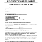 Printable Eviction Notice Ky