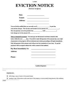 Printable Eviction Papers