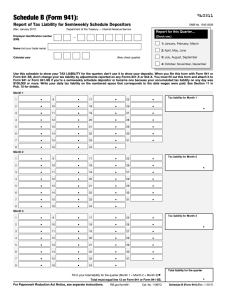 Printable Form 941 Schedule B - Fillable Form 2024