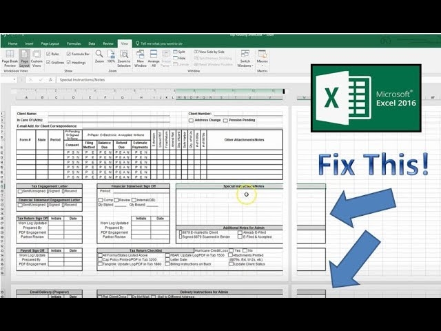 Printable Form In Excel