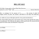 Printable Forms For Bill Of Sale