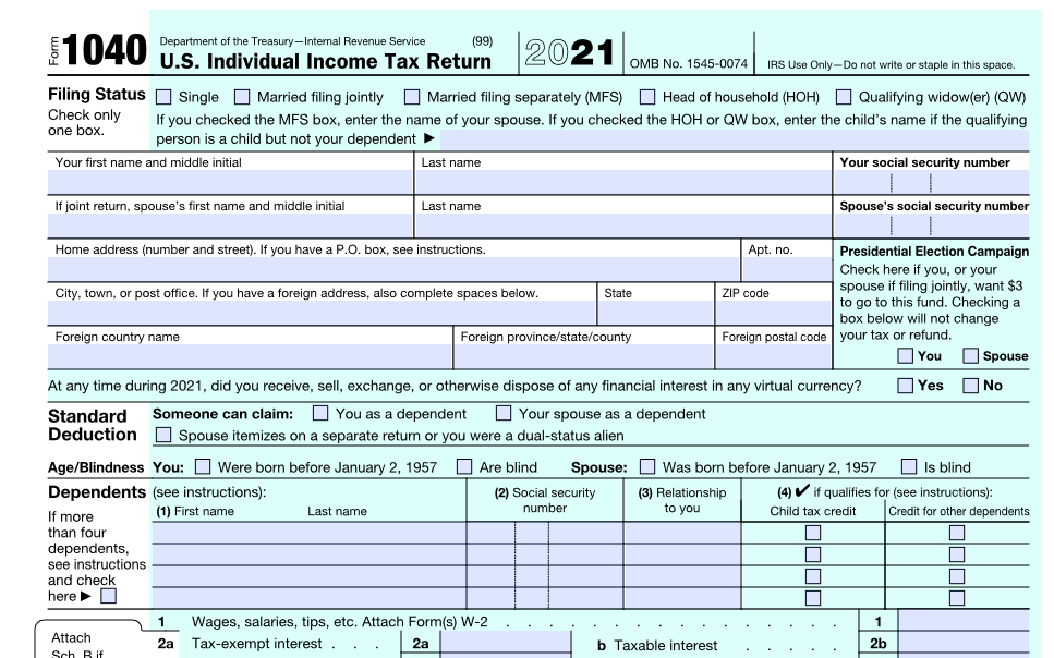 Printable Forms From Irs