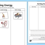 Printable Forms Of Energy Worksheet