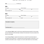 Printable General Bill Of Sale Form