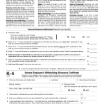 Printable K-4 Form