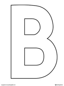 Printable Letter B Template - Fillable Form 2024