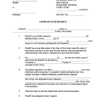 Printable Nj Divorce Forms Pdf